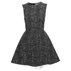 Dior Schwarzes ärmelloses asymmetrisches Kurzes Kleid aus Baumwollmischung S