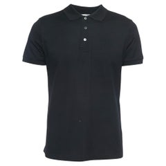 Dior Black Cotton Embroidered Polo T-Shirt M