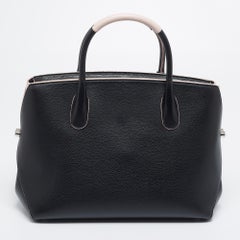 Dior Black/Cream Leather Open Bar Tote