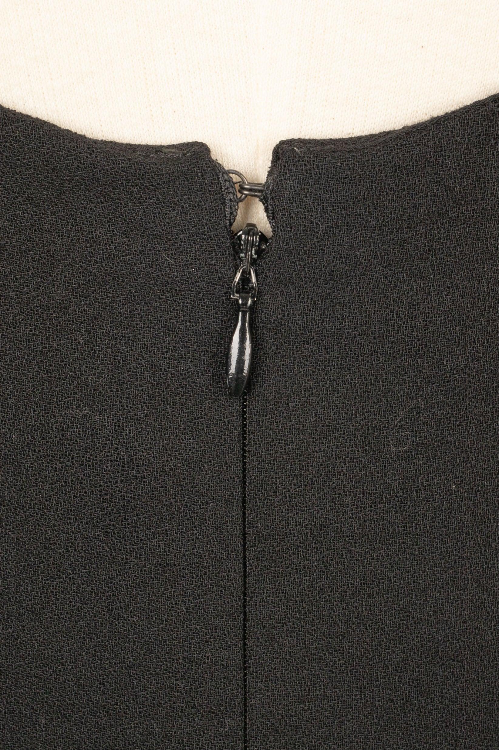 Dior Black Crepe Bodysuit For Sale 1