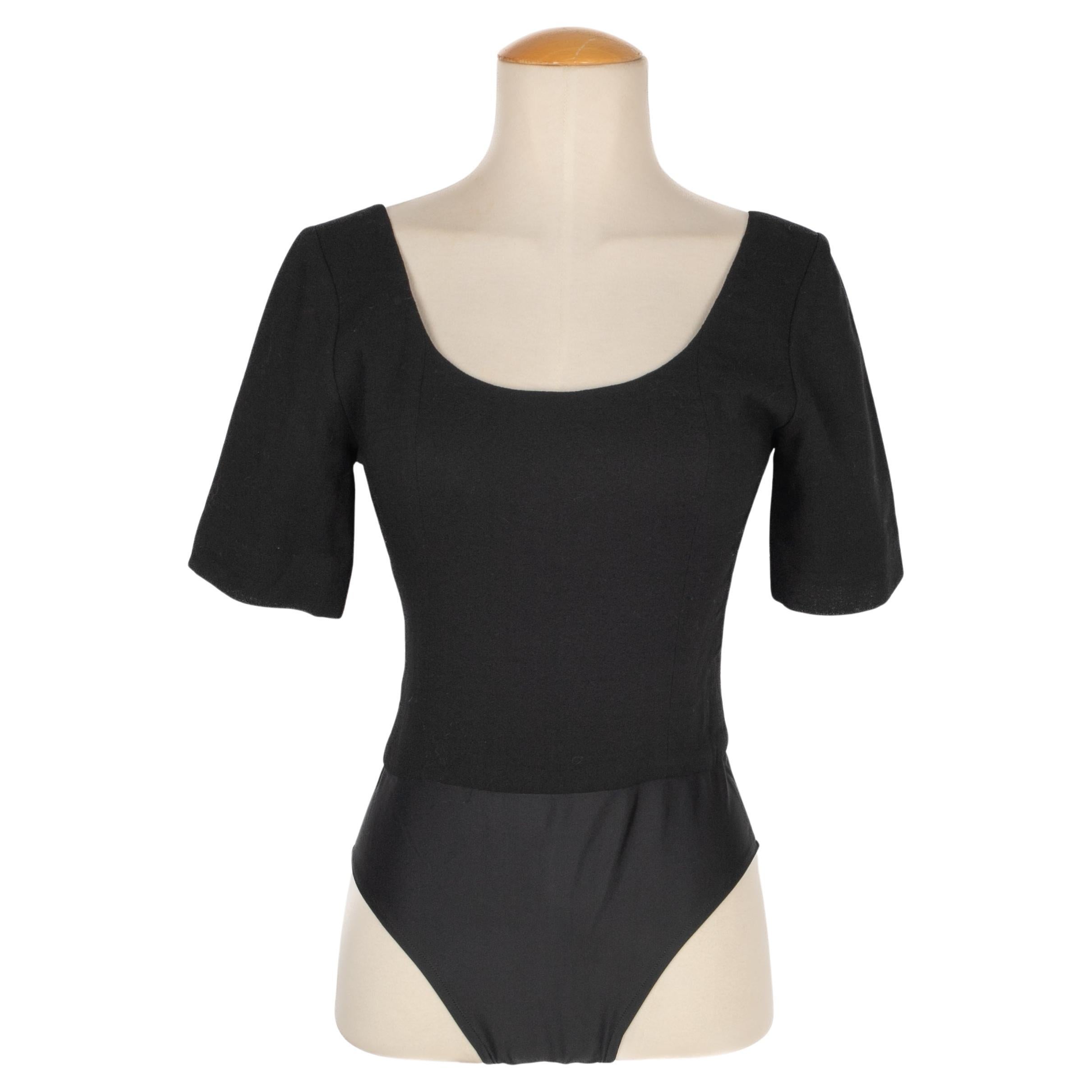 Dior Black Crepe Bodysuit For Sale