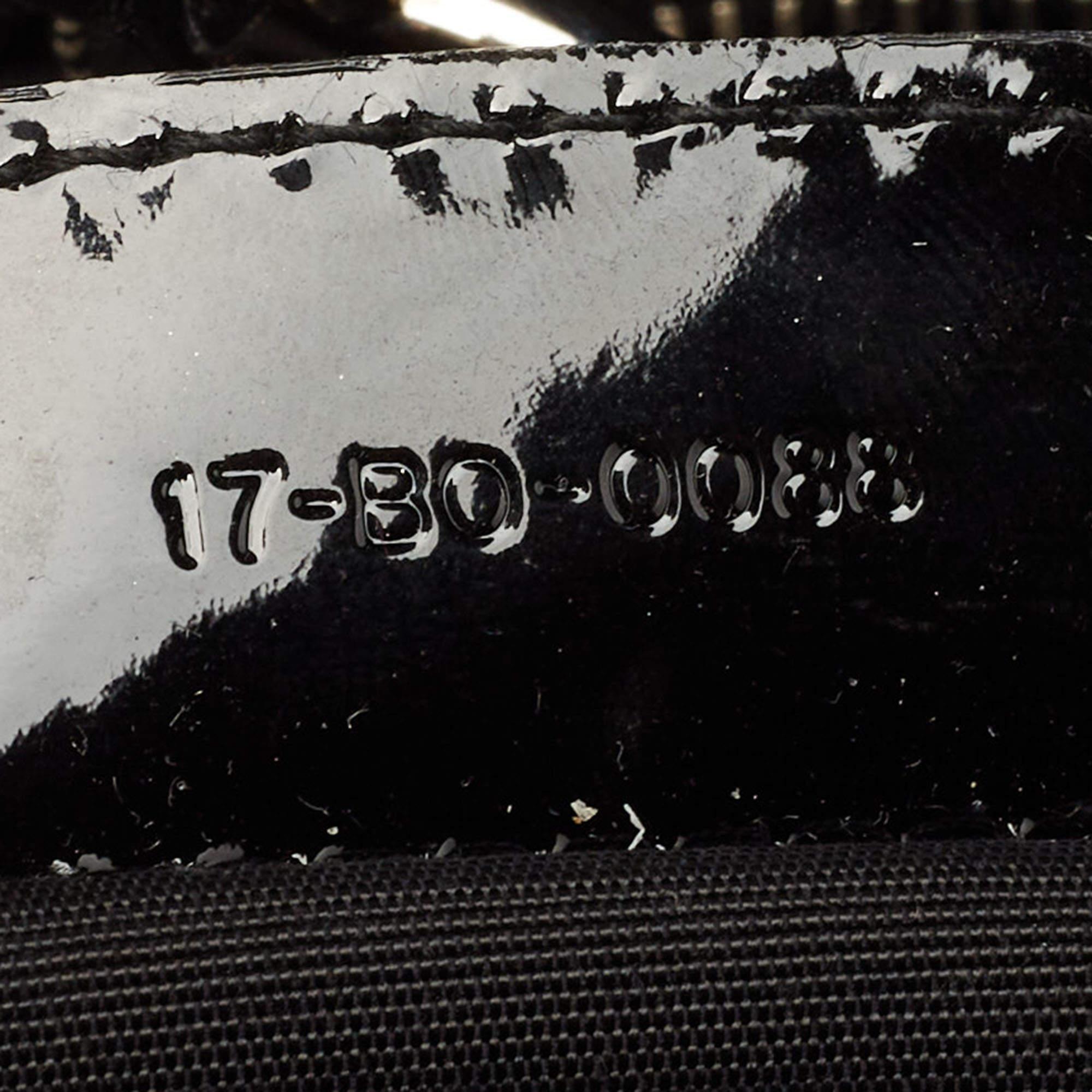 Dior Black Croc Embossed Patent Leather 61 Hobo 6