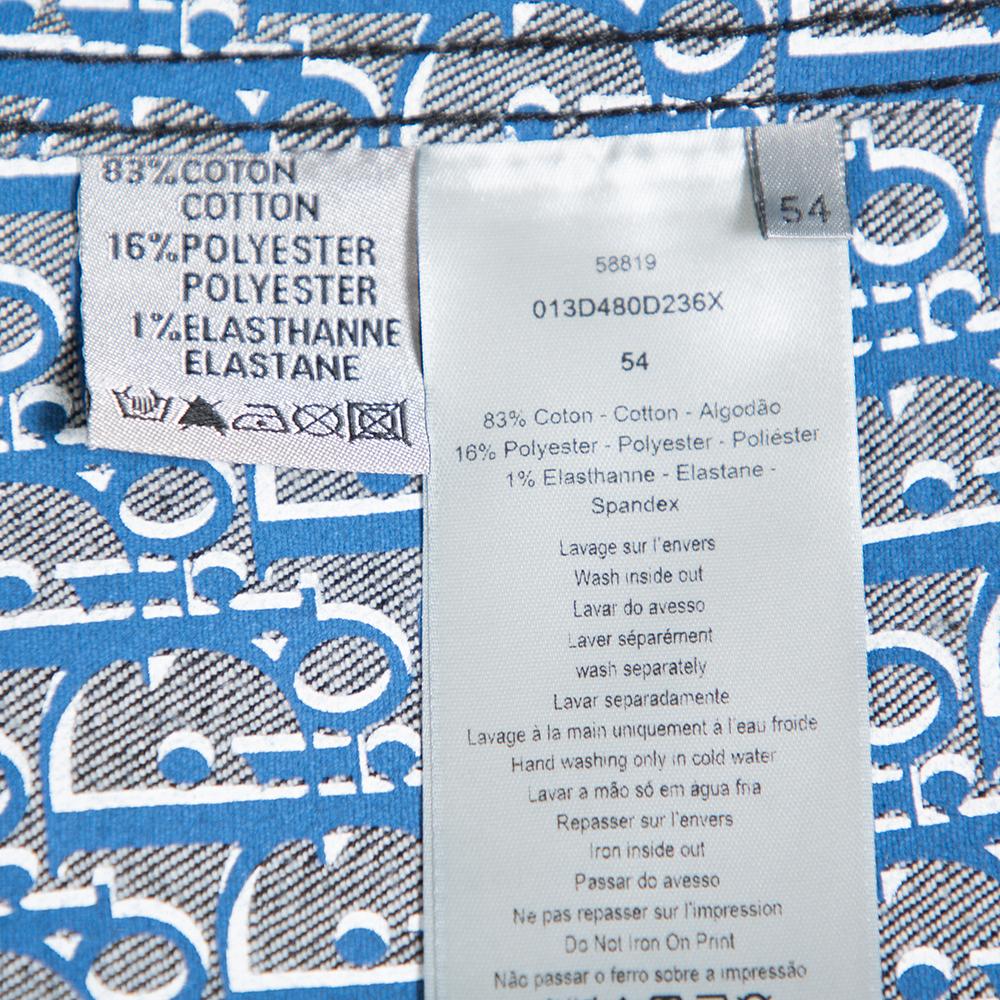 Dior Schwarz Denim Schräg gefüttert Knopfleiste Jacke XXL 2