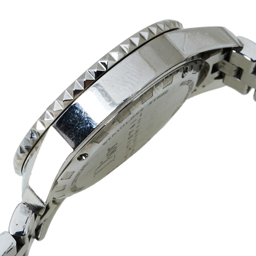 Men's Dior Black Diamonds Stainless Steel Christal CD113115M001 Wristwatch 34 MM