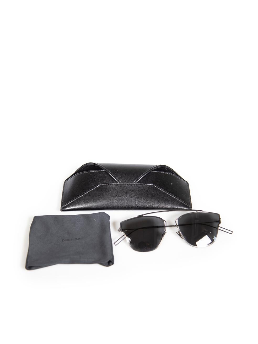 Dior Black DIOR0204S Aviator Sunglasses For Sale 1