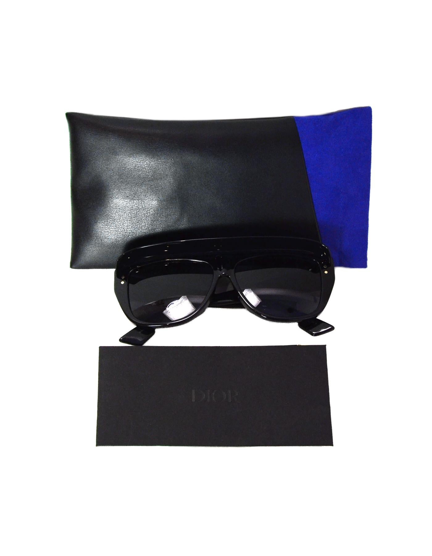 Dior Black DIORCLUB2 J'ADIOR Visor Sunglasses W/ Case

Made In: taly
Color: Black, white
Hardware: Goldtone
Materials: Resin
Overall Condition: Excellent pre-owned condition 
Estimated Retail: $440 + tax
Includes:  Dior case, plastic bag and
