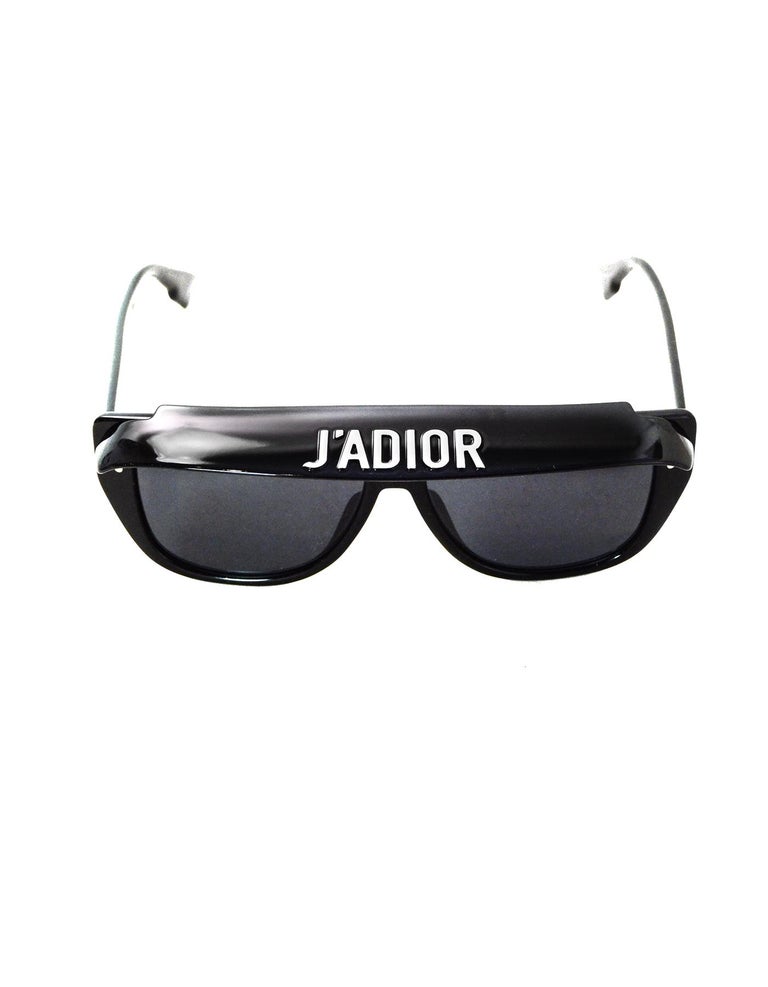 Dior Black DIORCLUB2 J'ADIOR Visor Sunglasses W/ Case at 1stDibs