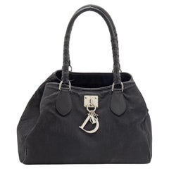 Dior Black Diorissimo Canvas And Leather Diorissimo Tote