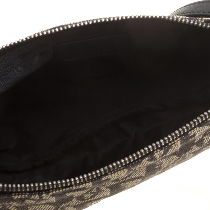 Women's Dior Black Diorissimo Canvas and Leather Saddle Bag