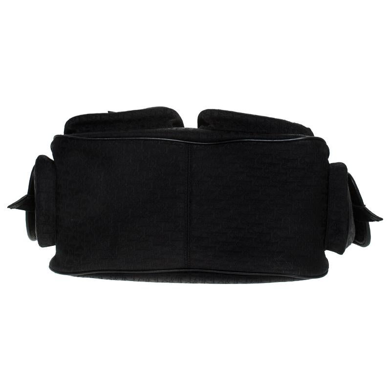 Dior Black Diorissimo Canvas Multi Pocket Shoulder Bag 1