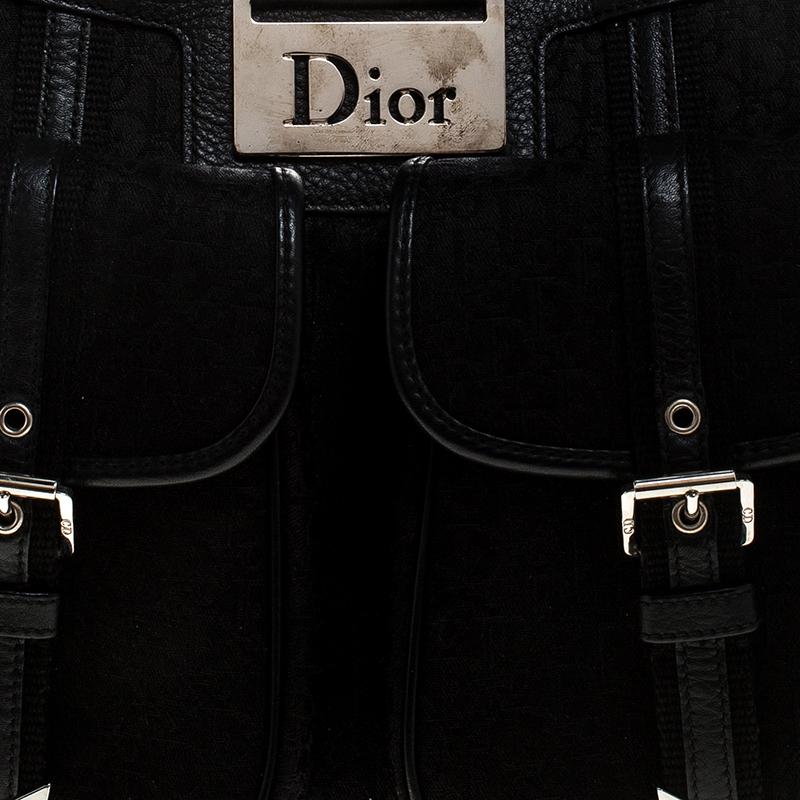 Dior Black Diorissimo Canvas Multi Pocket Shoulder Bag 2