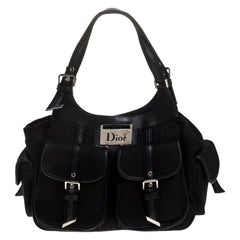 Dior Black Diorissimo Canvas Multi Pocket Shoulder Bag