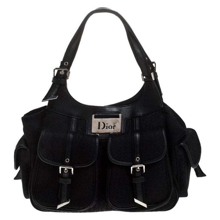 Dior Black Diorissimo Canvas Multi Pocket Shoulder Bag at 1stDibs