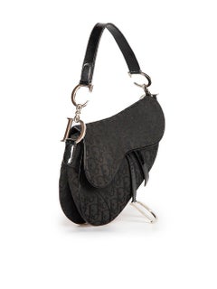 Dior Black Diorissimo Jacquard Saddle Bag