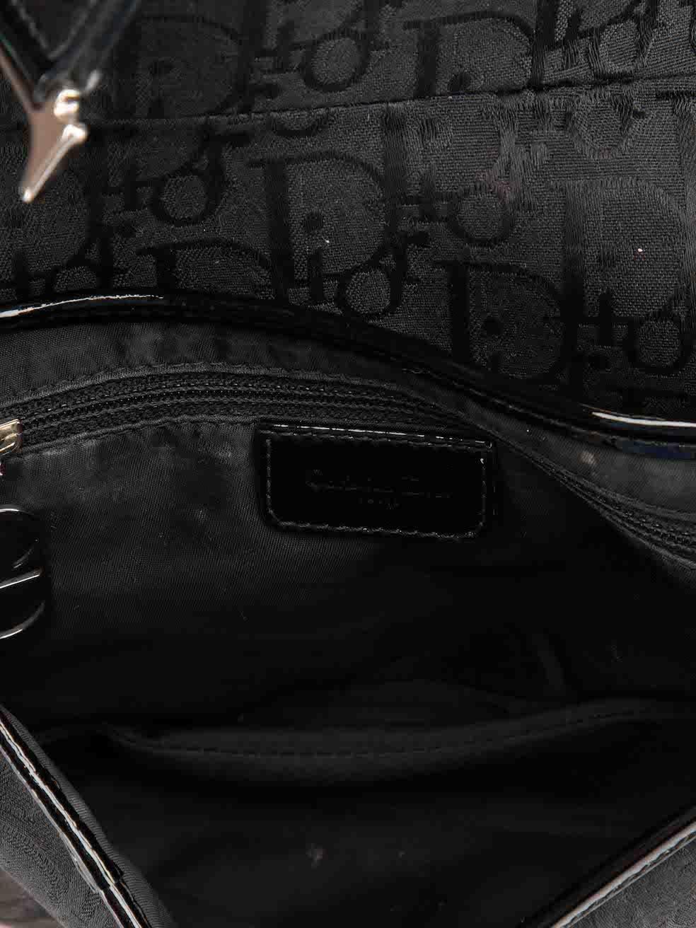 Dior Black Diorissimo Jacquard Saddle Bag 2