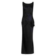 Dior Black Embellished Draped Sleeveless Gown M