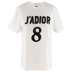 Dior Black Embellished J'adior 8 T-shirt  SIZE S