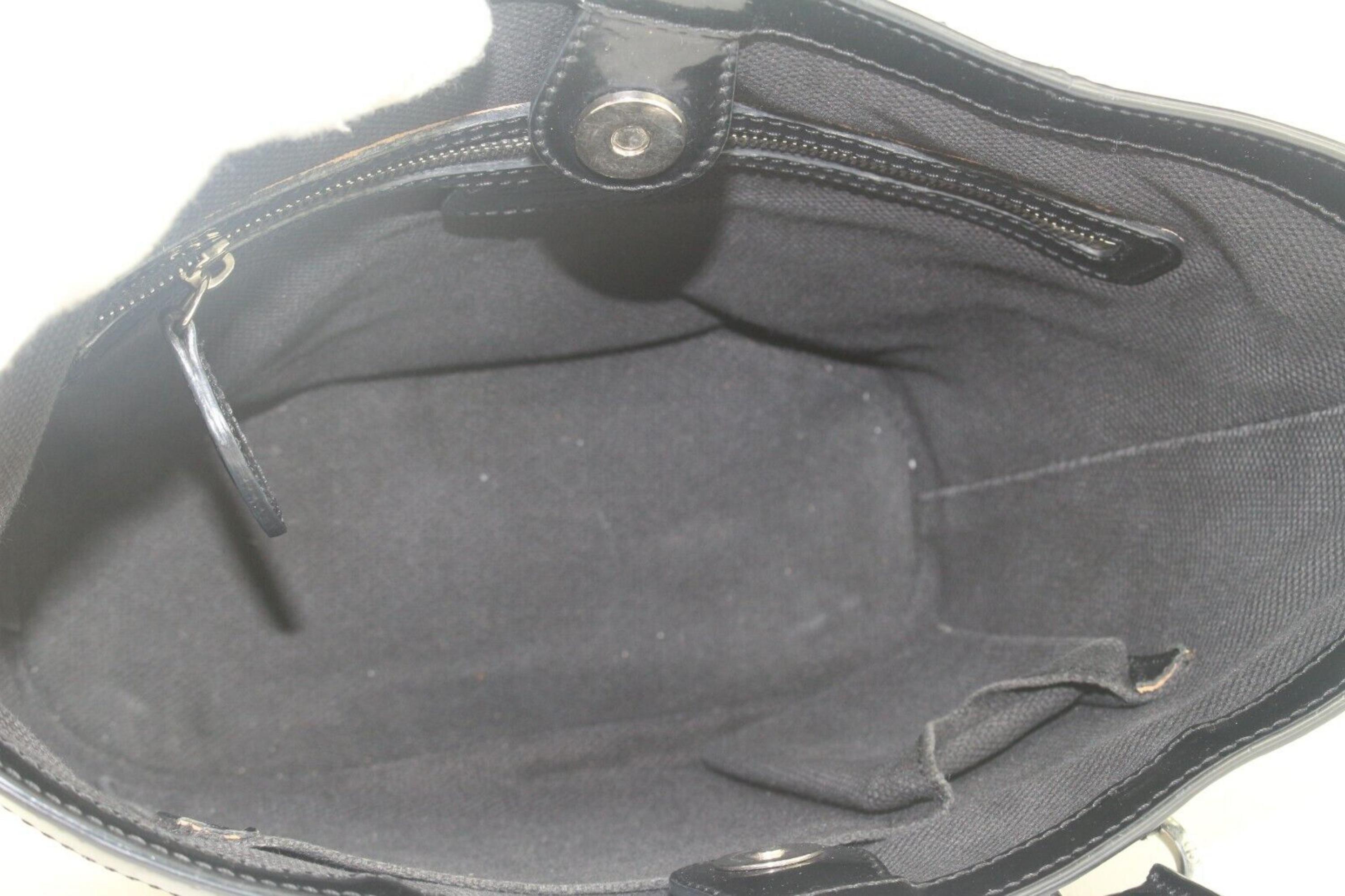 DIor Black Embossed Patent Tote 1D717K For Sale 4
