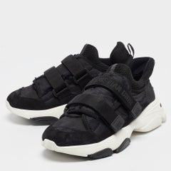 Dior D-Wander Turnschuhe aus schwarzem Stoff und Wildleder, Größe 41
