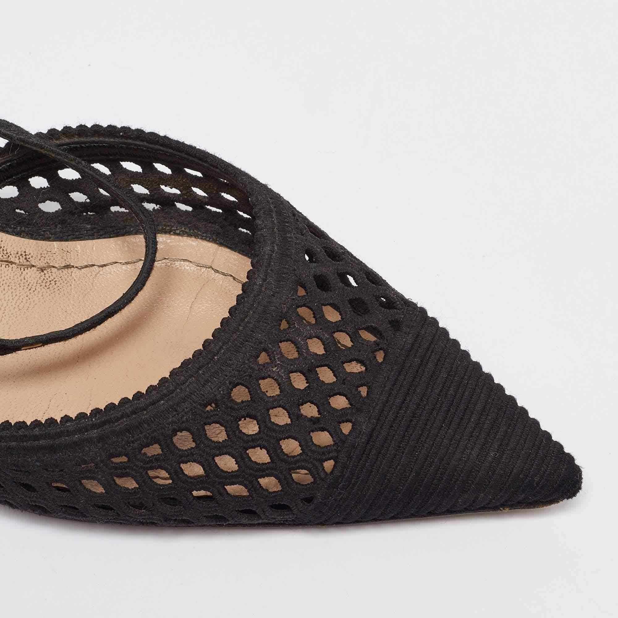 Dior Black Fabric Dior Capture Mules Size 38.5 For Sale 3