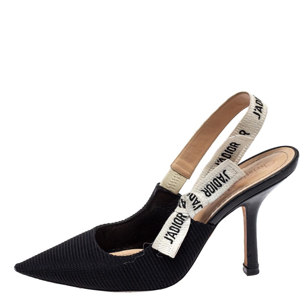 Women's Shoes Dior Christian Dior Mesh Pumps 38 1/2 Ladies Black J'ADIOR  