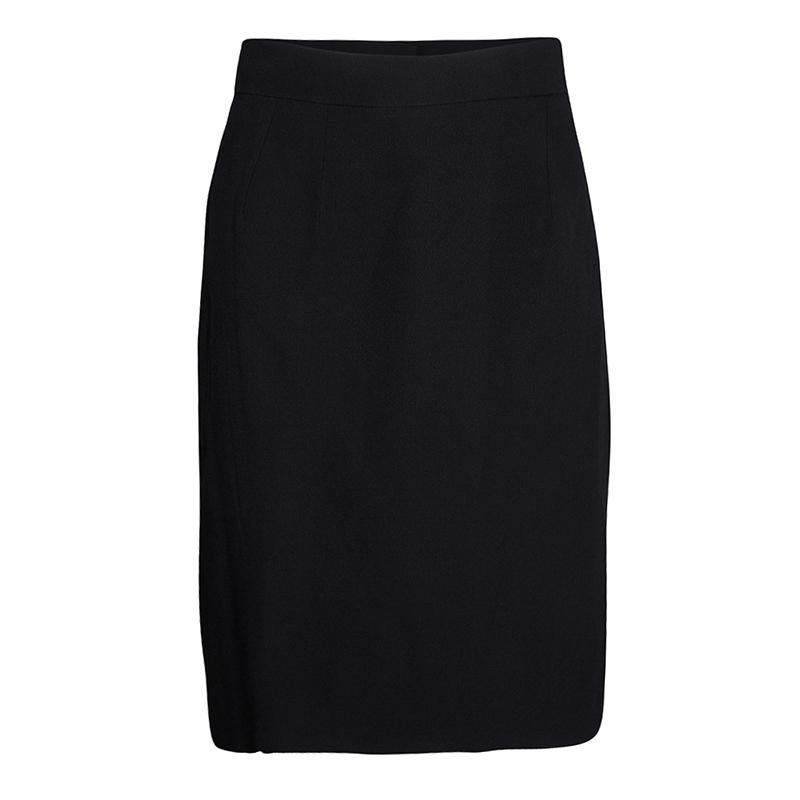 Dior Black Floral Lace Cuffed Blazer and Pencil Skirt Set L 1
