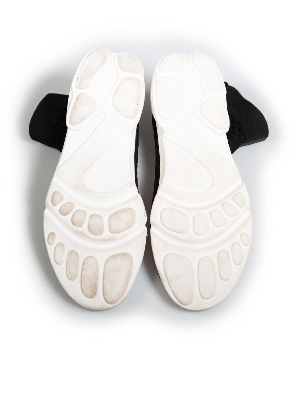 Women's Dior Black Fusion Technical Knit Trainers Size IT 39 For Sale