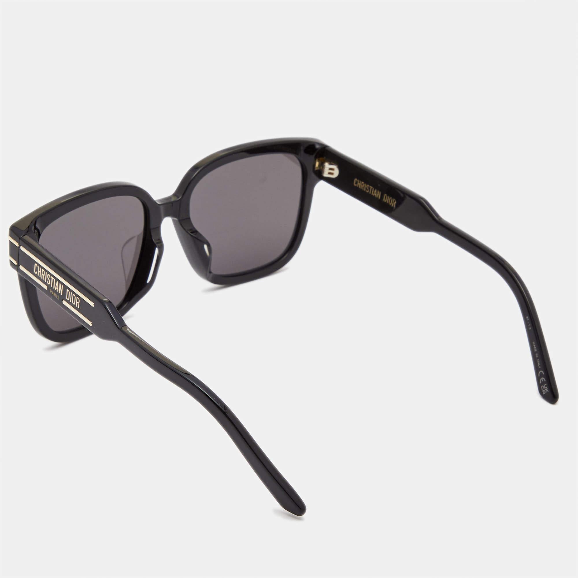 Women's Dior Black /Gold Dior Signature S7F Square Sunglasses