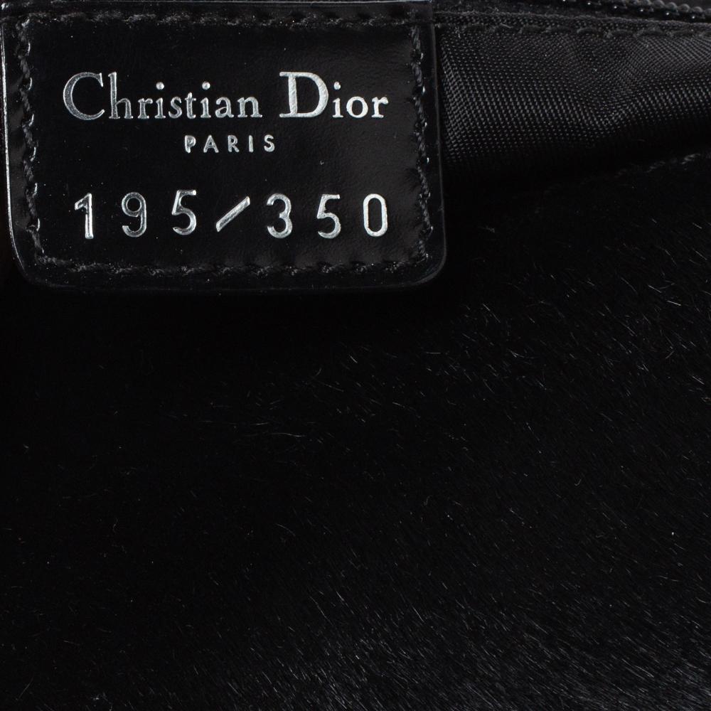 Dior Black/Gold Embellished Calfhair Maris Pearl Shoulder Bag 2