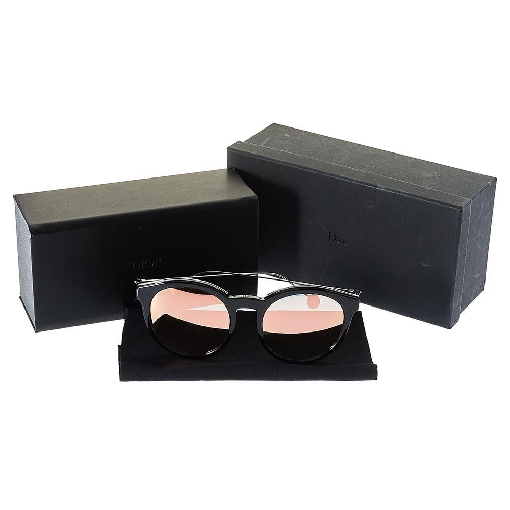 Dior Black/Green & Pink Mirrored ANS0J Dior Blossom Round Sunglasses 3