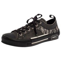 Dior Black/Grey Mesh And Rubber B23 Low Top Sneakers Taille 43