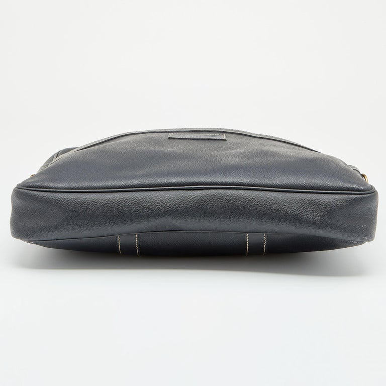 Dior Black Coated Canvas and Leather Vintage Briefcase at 1stDibs