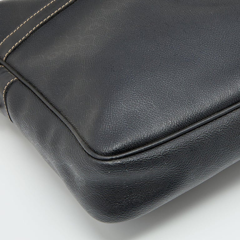 Dior Black Coated Canvas and Leather Vintage Briefcase at 1stDibs