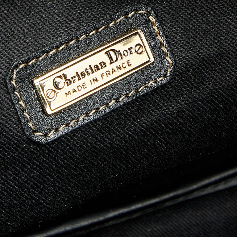 Dior Black Coated Canvas and Leather Vintage Briefcase at 1stDibs