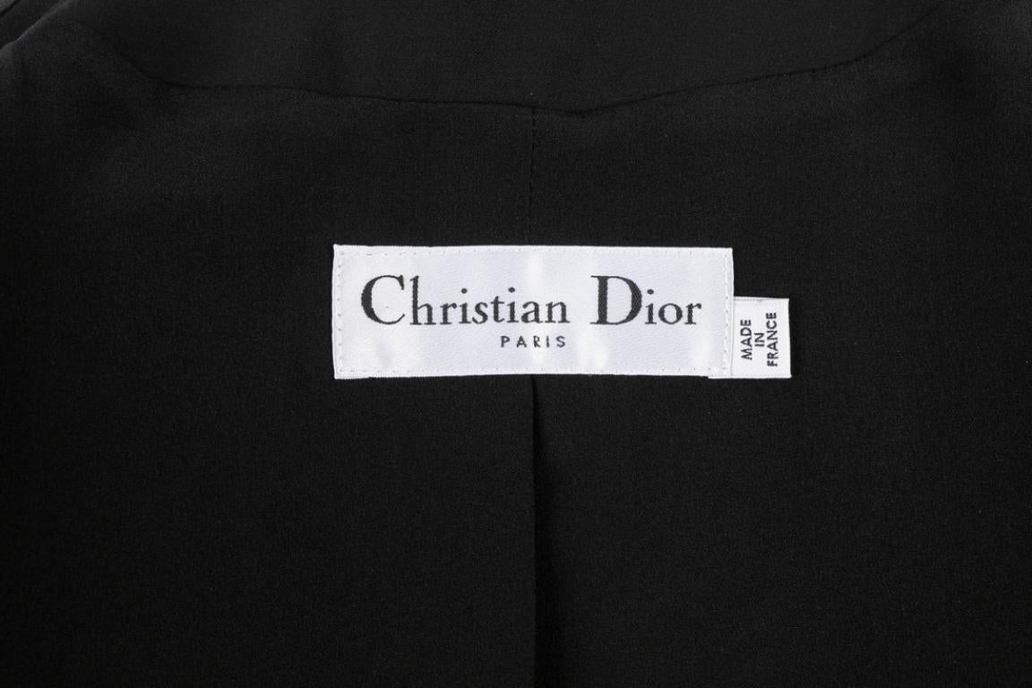 Dior Black Jacket with a Satin Lapel For Sale 5