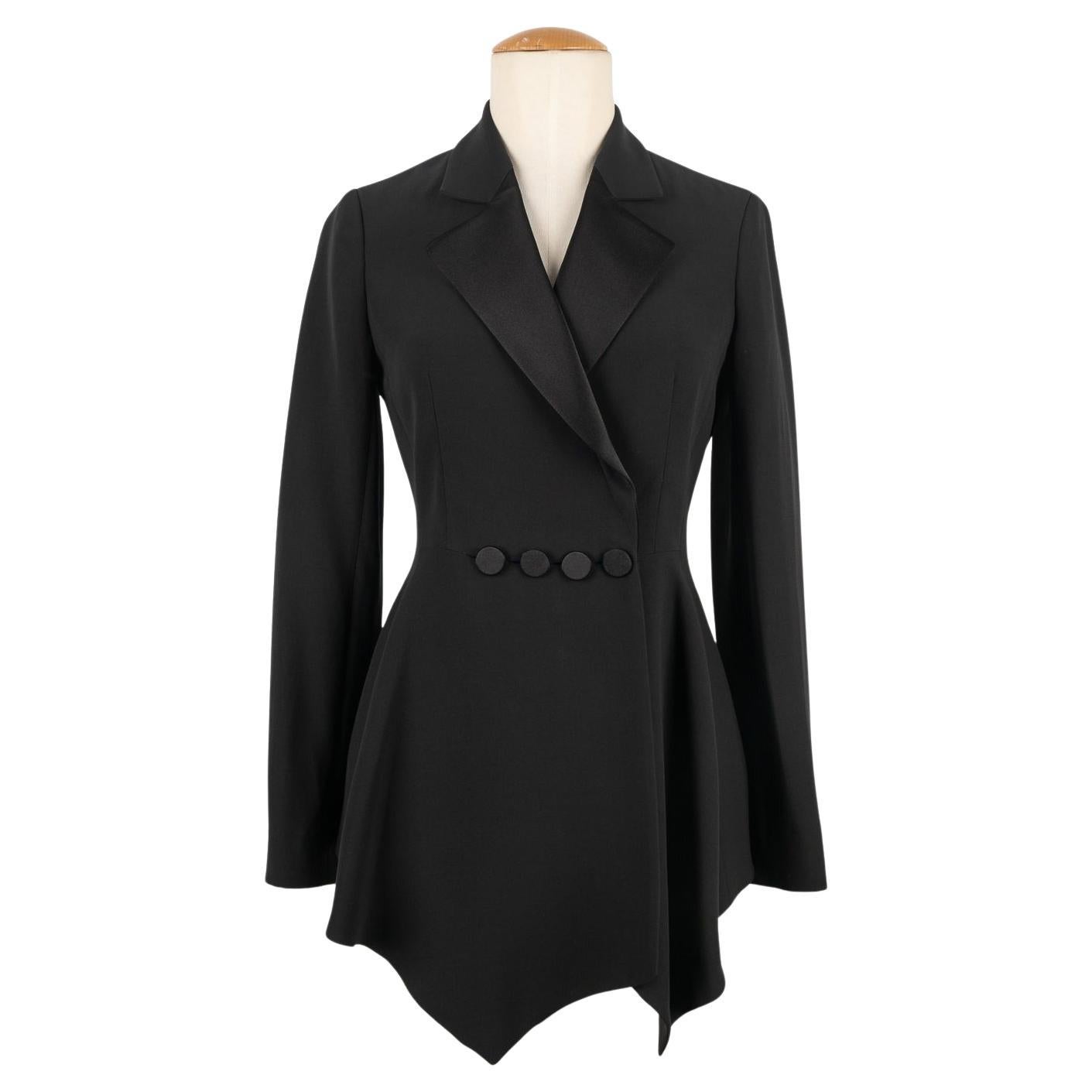 Dior Black Jacket with a Satin Lapel For Sale