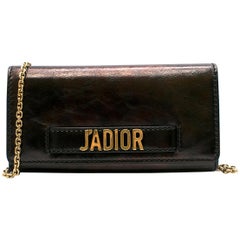 Dior Black J'adior Croisiere Chain Wallet