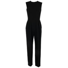 Dior Black Jumpsuit with Tiny Black Velvet Buttons