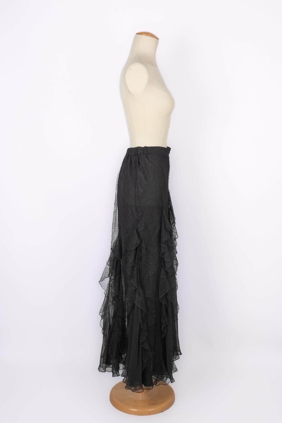 Women's Dior Black Lace Skirt