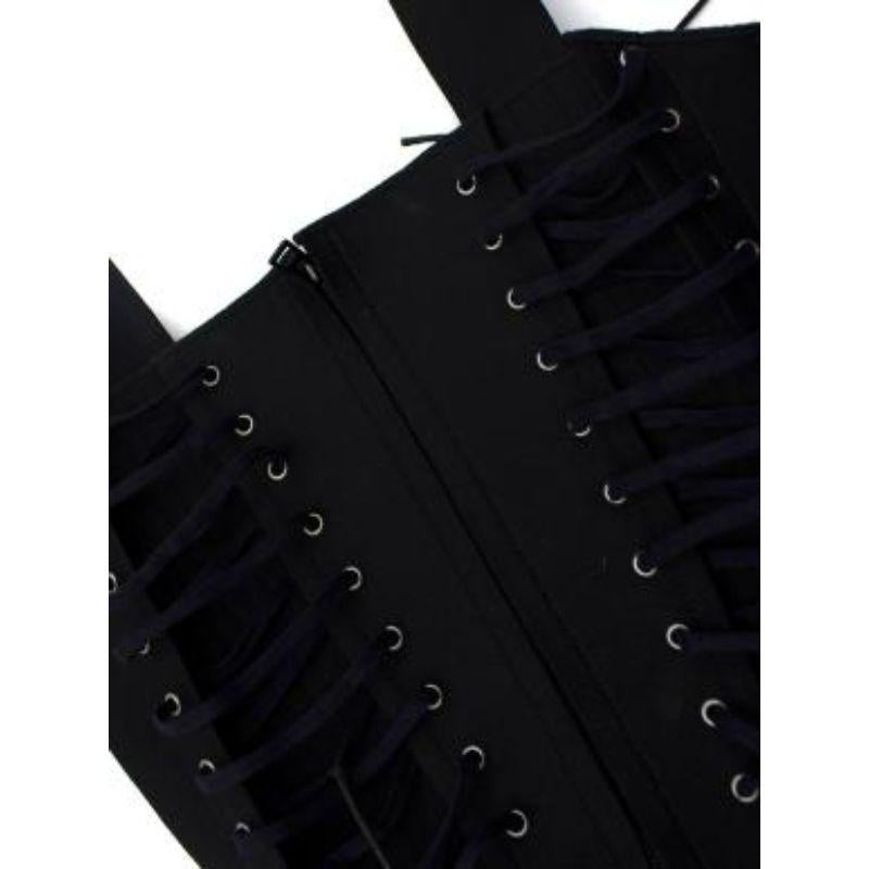 Dior Black Lace-up Silk & Wool Corset For Sale 6