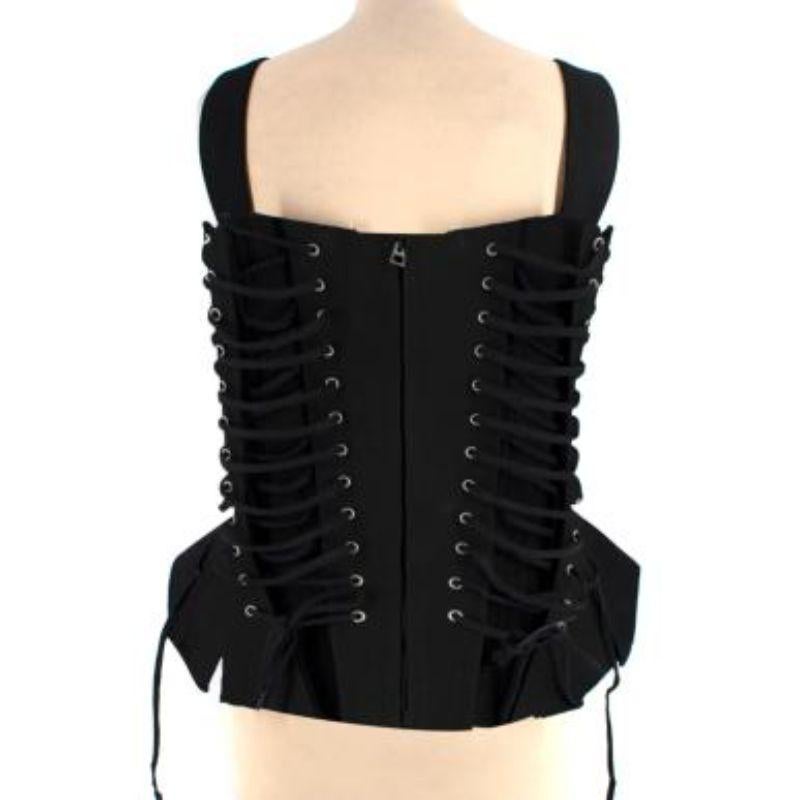 Women's Dior Black Lace-up Silk & Wool Corset For Sale