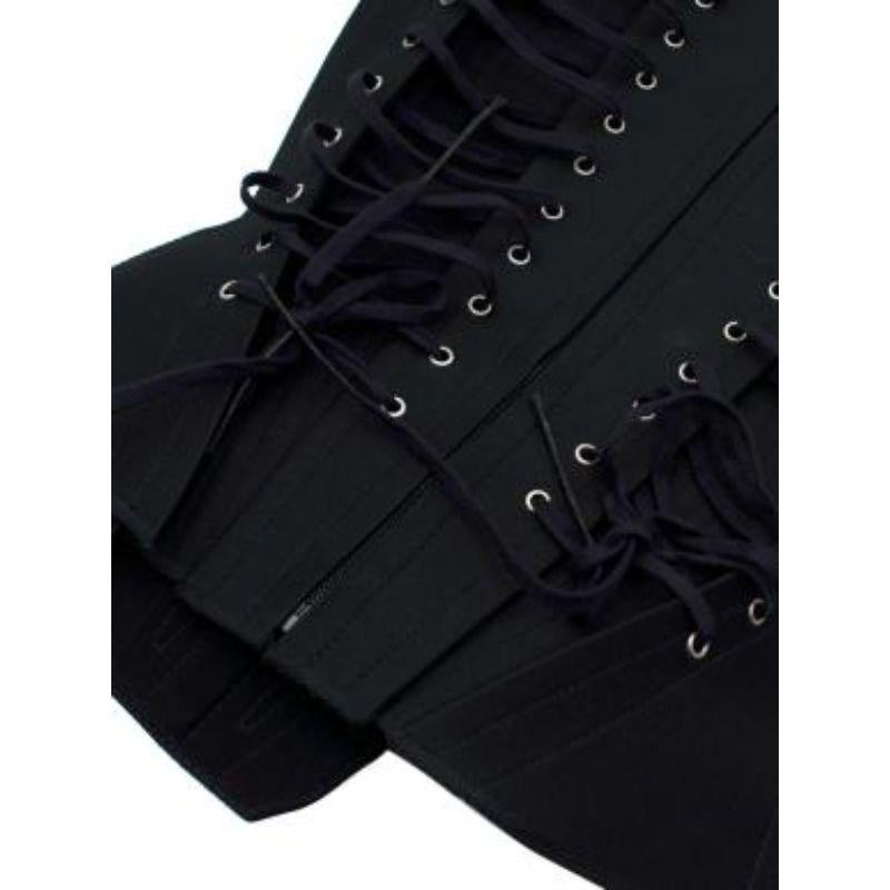 Dior Black Lace-up Silk & Wool Corset For Sale 1