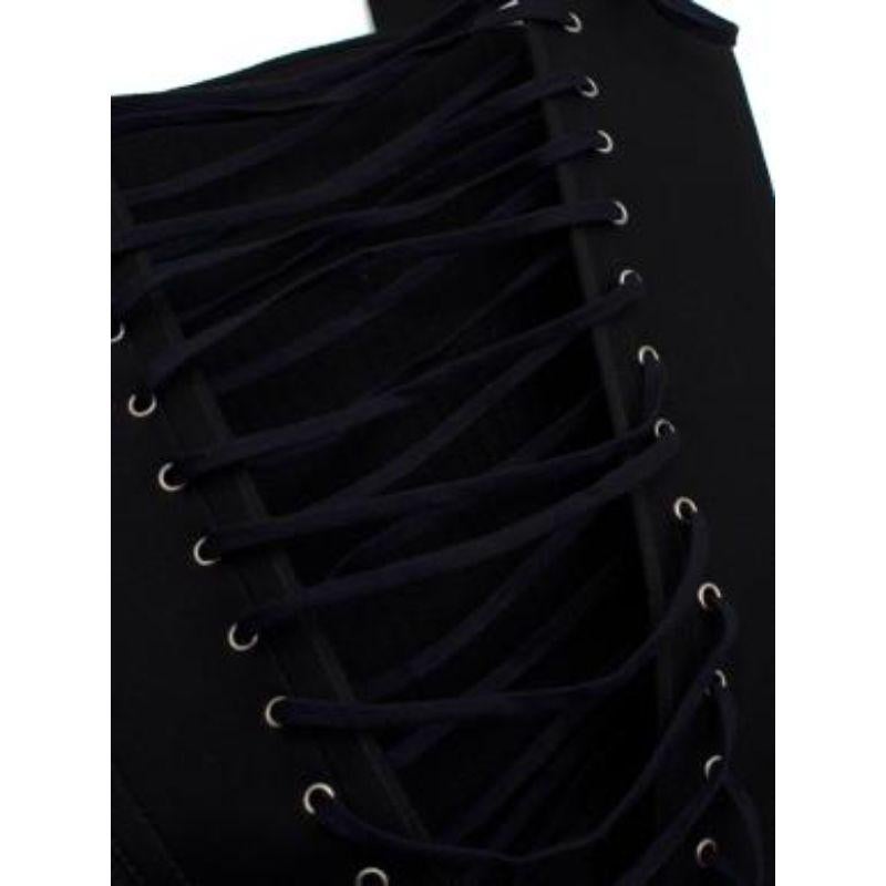 Dior Black Lace-up Silk & Wool Corset For Sale 5