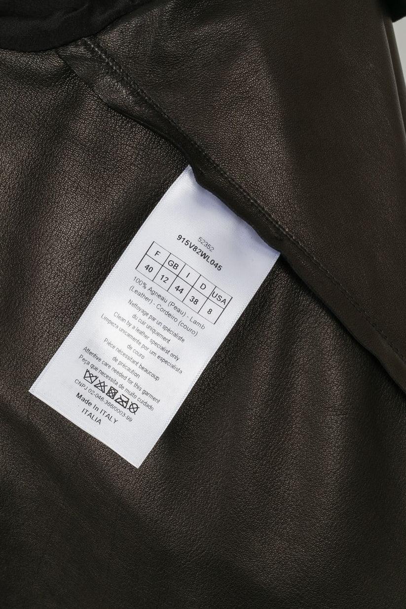 Dior Black Lamb Leather Cruise Jacket For Sale 8