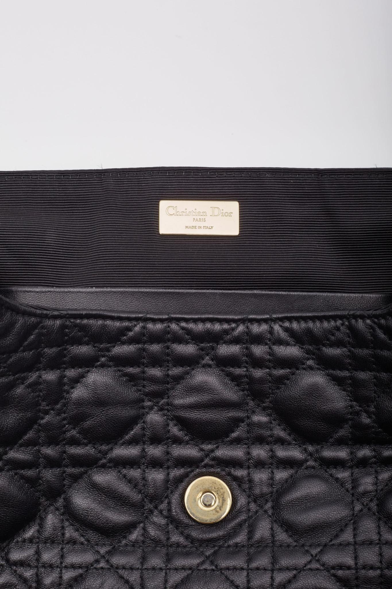 Dior Black Lambskin Cannage Lucky Badge Stardust Backpack Small For Sale 6