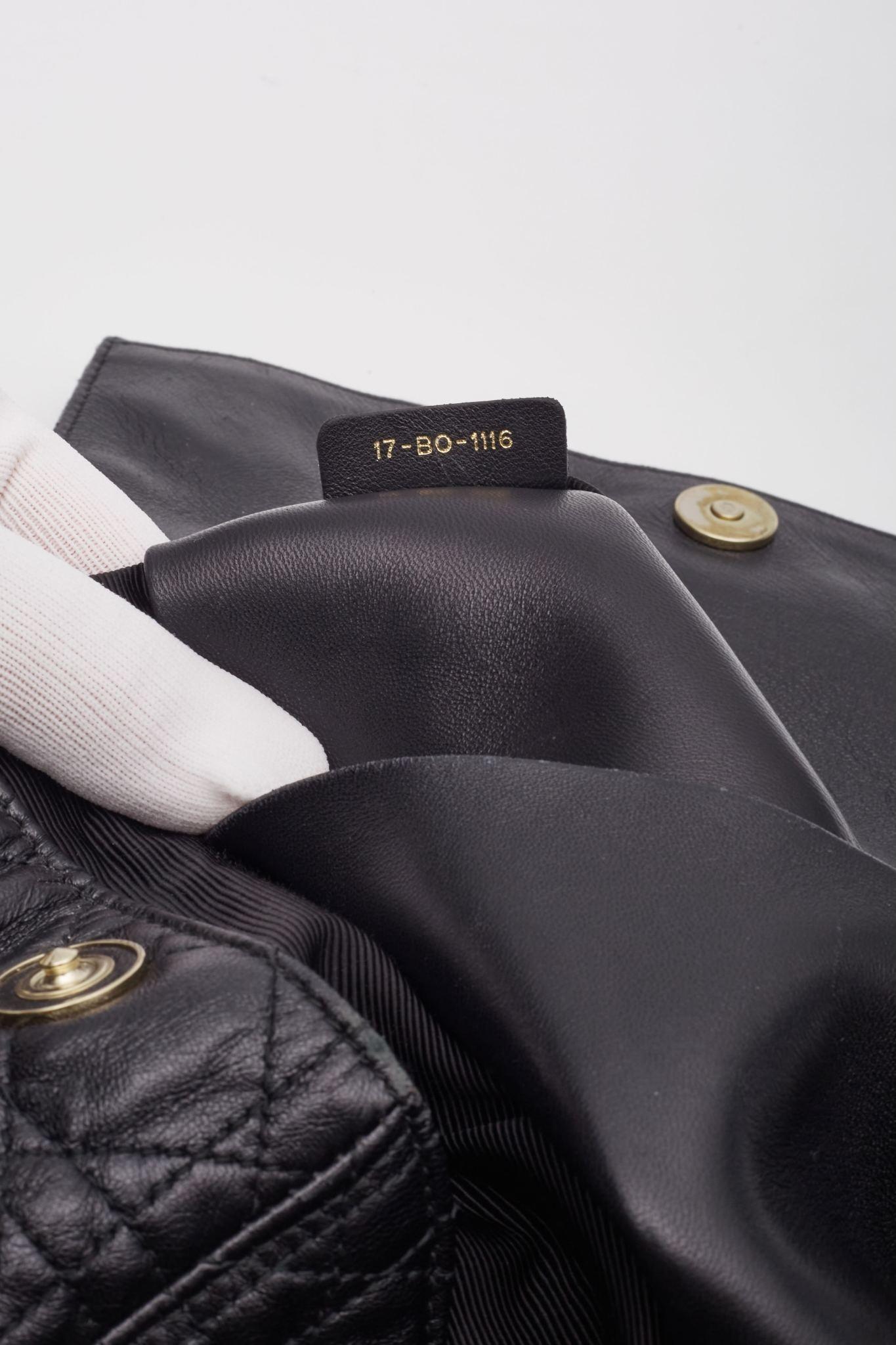 Dior Black Lambskin Cannage Lucky Badge Stardust Backpack Small For Sale 7