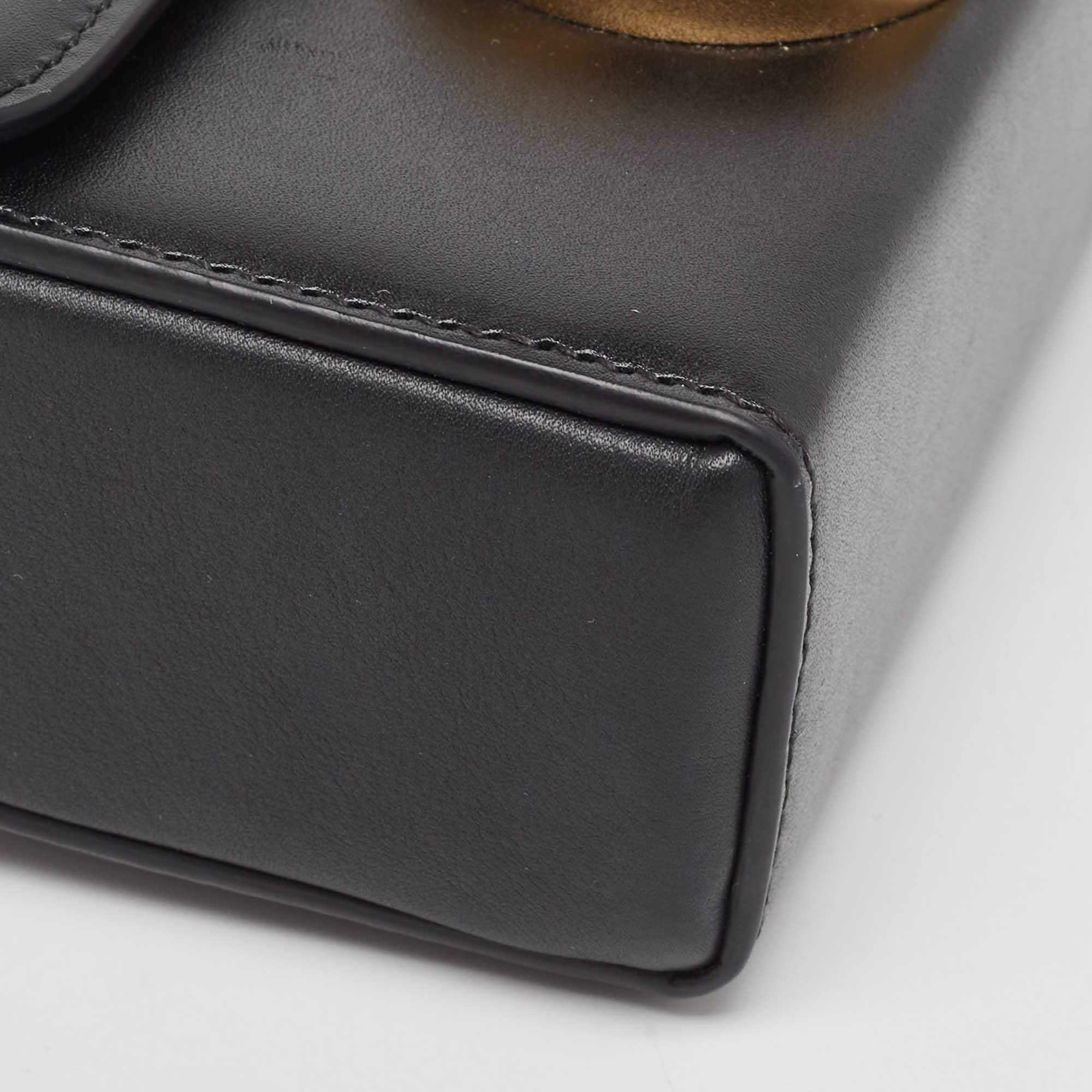 Dior Schwarzes Leder 30 Montaigne Box Bag im Angebot 9