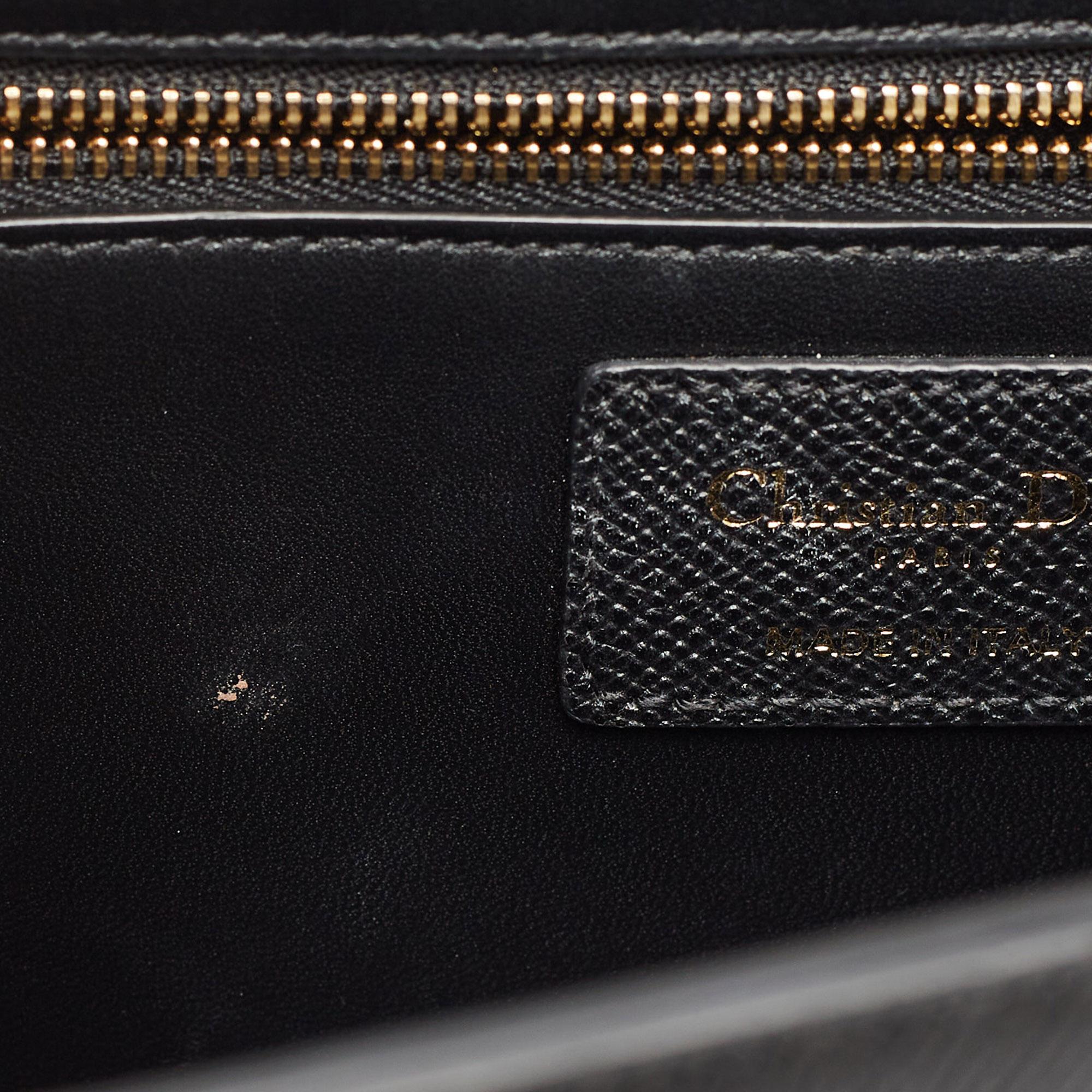 Dior Black Leather 30 Montaigne Flap Bag 8