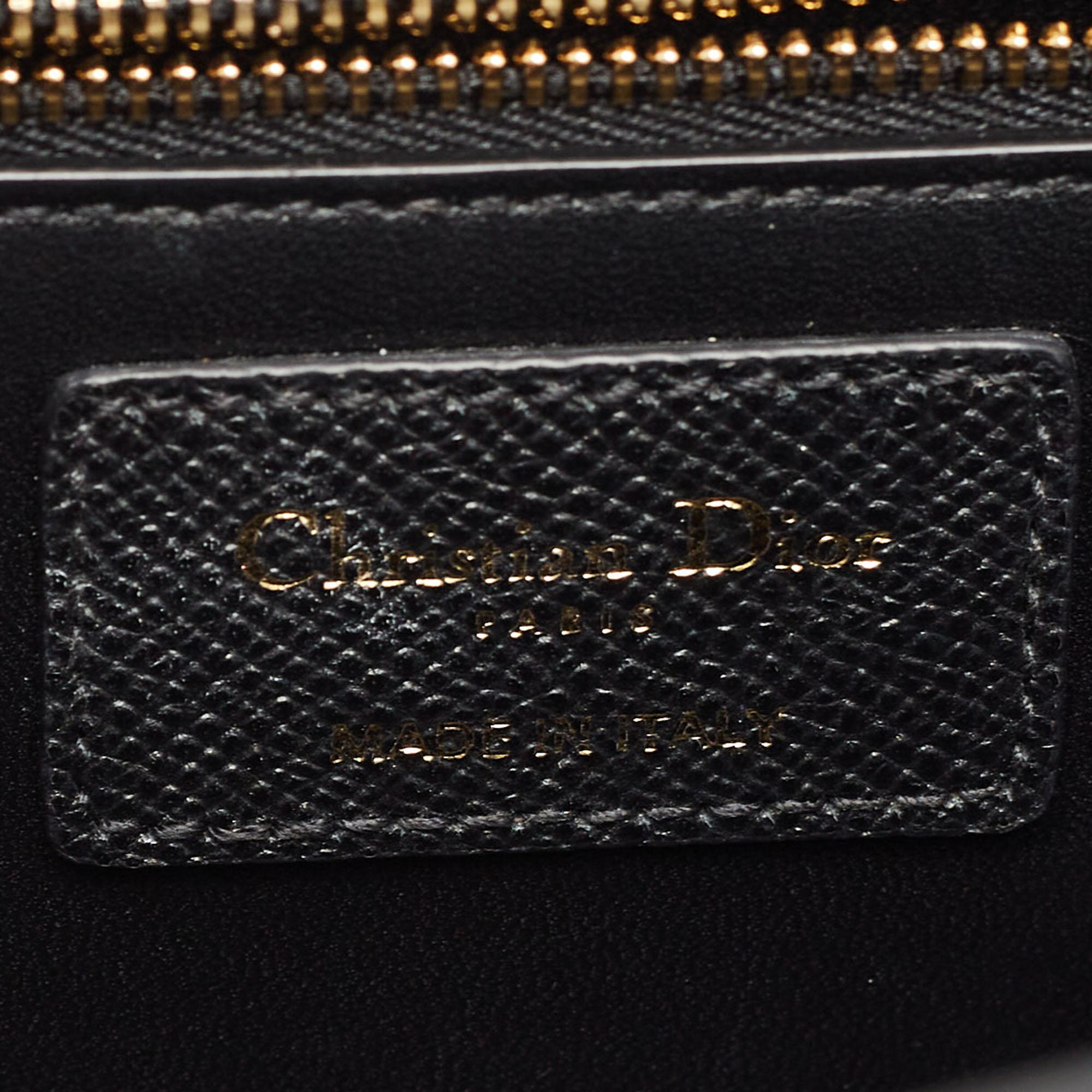 Dior Black Leather 30 Montaigne Flap Bag 9