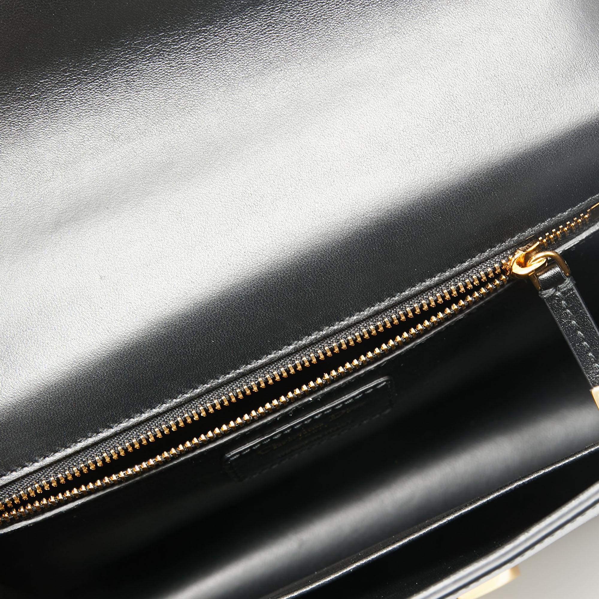 Dior Black Leather 30 Montaigne Shoulder Bag 5